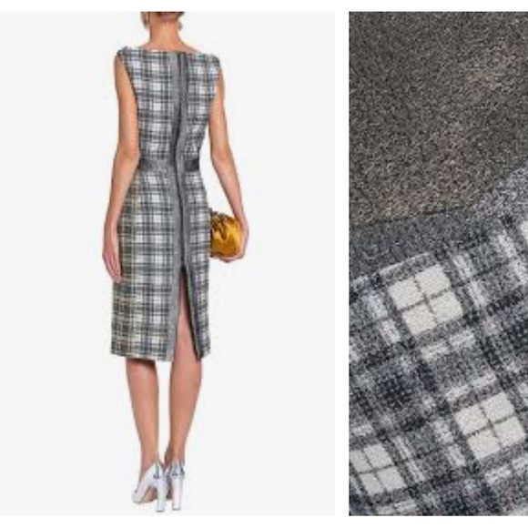 ANTONIO BERARDI
Metallic woven-paneled checked dress size Size: IT 44 US8 - Picture 12 of 12